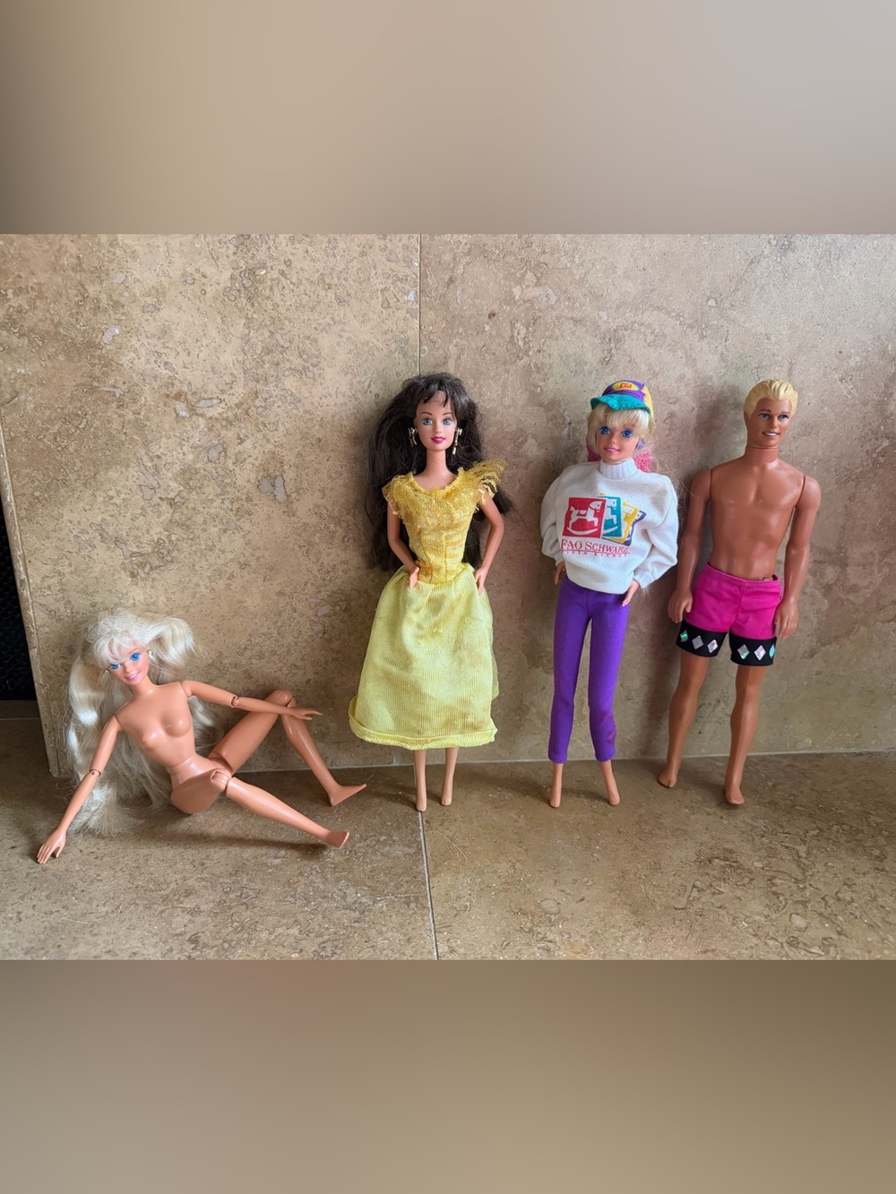 Mattel Vintage 90's Barbie Teresa Ken Made to move Articulated doll bundle lot